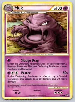 Muk 31/90 Uncommon HGSS Undaunted Pokemon MP - Image 1