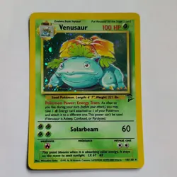 Pokemon TCG Venusaur 18/130 Base Set 2 Holo Rare 100 HP English WOTC 2000 - Image 1