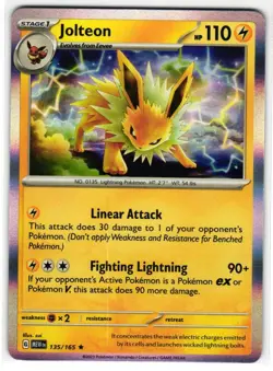 JOLTEON 135/165 SCARLET & VIOLET 151 ENGLISH POKEMON TCG - Image 1