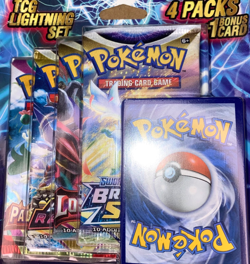 Pokemon TCG Lightning Set 4 Packs Total - 3 SW&SH Sets & 1 S&V Set - Image 2