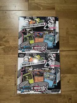 Pokemon TCG Black Bolt and White Flare Poster Collection X2 - Image 1