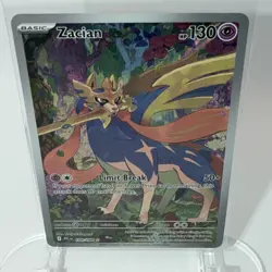 Zacian Pokemon Phantasmal Flames 100/094 Illustration Rare Near Mint - Image 1