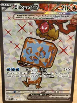 Pokemon TCG Eiscue EX 210/197 Ultra Rare NM Obsidian Flames - Image 1