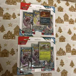 POKEMON TCG JOURNEY TOGETHER YANMEGA SCARFTY BLISTER PACK SET X2 *FACTORY SEALED - Image 2