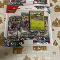 POKEMON TCG JOURNEY TOGETHER YANMEGA SCARFTY BLISTER PACK SET X2 *FACTORY SEALED - Image 3