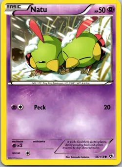 NATU 55/113 C LEGENDARY TREASURES POKEMON NM - Image 1