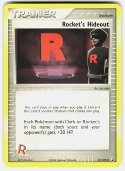 Rocket's Hideout 87/109 Uncommon Team Rocket Returns Pokemon Lightly Played - Image 2