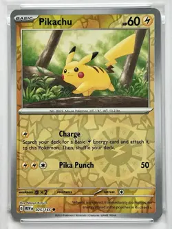 2023 POKEMON MEW EN-151 REVERSE HOLO #025 PIKACHU PSA 8 NM-MT (NEAR MINT-MINT) - Image 2