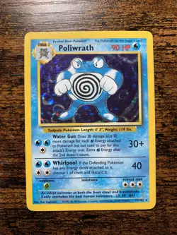 Pokemon TCG Poliwrath Base Set 13/102 Holo Unlimited Holo Rare - Image 1