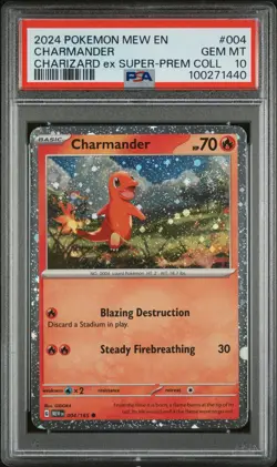 PSA 10 Charmander Charizard Ex Super-Premium Collection Cosmos 2024 Pokemon - Image 1