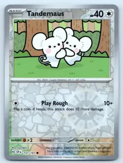 Tandemaus 157/191 Common Surging Sparks Pokemon Reverse Holo Near Mint - Image 1