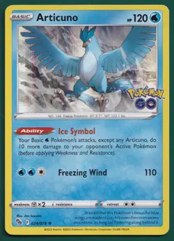 Pokemon Articuno 024/078 Pokemon GO Holo - Image 1