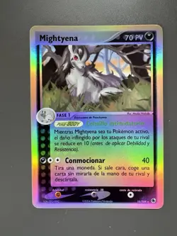 Mightyena Reverse Holo Ruby & Sapphire 10/109 Pokemon TCG- Spanish - Image 1