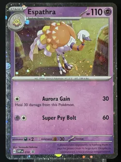 Pokemon Espathra 010 Scarlet & Violet Black Star Promo HD Swirl MP - Image 4