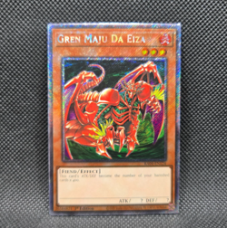 Yugioh Gren Maju Da Eiza (RA04-EN124) 1st Ed PLATINUM SECRET RARE (NEAR MINT) - Image 1