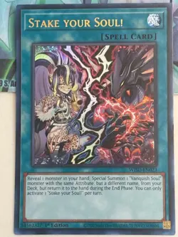 Yugioh 1x Stake your Soul! Ultra Rare WISU-EN023 Wild Survivors 1st Edition NM - Image 2