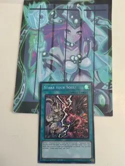 Yugioh 1x Stake your Soul! Prismatic Secret MP24-EN142 25th Anniversary 1st NM - Image 1
