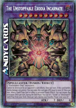 THE UNSTOPPABLE EXODIA INCARNATE • Rara Starlight • MP25 EN008 • 1Ed • Yugioh! - Image 1