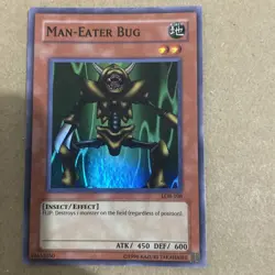 Yugioh Man-Eater Bug LOB-108 Legend of Blue Eyes White Dragon Unlimited Wavy - Image 1
