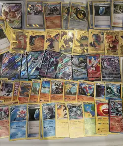 Pokemon 200+ Mixed Card Lot Old Era Sets Holos Rares Commons And Gold Fan Arts - Image 3