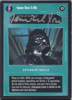 Star Wars CCG - James Earl Jones (Darth Vader) - signed card - SWAU verification - Image 2