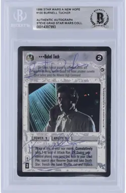 Star Wars CCG - Burnell Tucker (Rebel Tech /Del Goren) - signed card - autograph - Image 1