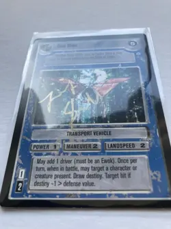 Star Wars CCG - Felix Silla † (Ewok Glider) - signed card - autograph - Image 2
