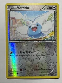 Pokemon TCG Swablu Roaring Skies 73/108 🔥 Reverse Holo Foil Card 🔥 - Image 1