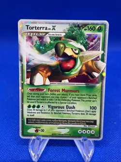 2007 Pokemon Diamond & Pearl Torterra LV.X DP09 Black Star Promo LP - Image 1