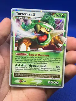 2007 Pokemon Diamond & Pearl Torterra LV.X DP09 Black Star Promo LP - Image 2