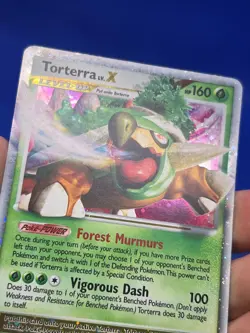 2007 Pokemon Diamond & Pearl Torterra LV.X DP09 Black Star Promo LP - Image 3
