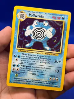 VTG 1999 Pokemon Base Set Unlimited Poliwrath 13/102 Holo Rare NM/LP -2 - Image 2
