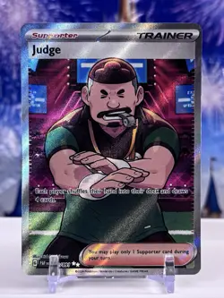 Pokemon TCG Trainer Judge 228/091 Full Art SV: Paldean Fates Ultra Rare Holo - Image 1