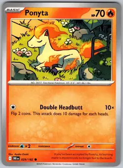 Ponyta 029/182 Common Destined Rivals Pokemon Near Mint - Image 1
