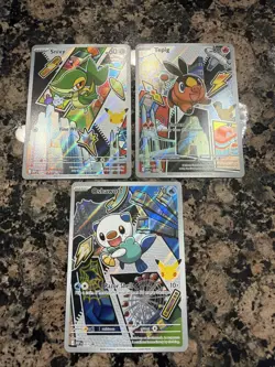 Series 2 Pokemon First Partner Illustration Unova Set Snivy, Tepig,Oshawott (B) - Image 2