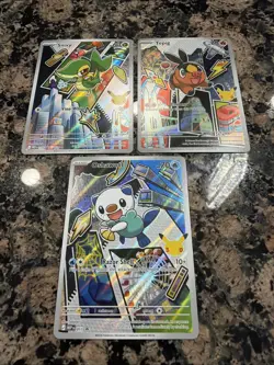 Series 2 Pokemon First Partner Illustration Unova Set Snivy, Tepig,Oshawott (B) - Image 3