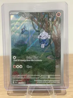 Meditite 153/142 Illustration Rare Full Art - Pokemon Stellar Crown SV07 NM - Image 1