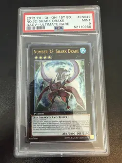 Yu-Gi-Oh! Number 32: Shark Drake 1ST ED UTR PSA 9 GAOV-EN042 - Image 1