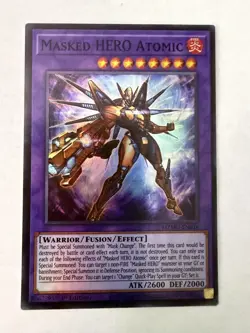Yugioh - Masked HERO Atomic - Super - 1st - MZMU-EN016 - NM - Image 1