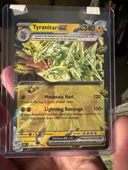 Pokemon Card Tyranitar EX 066/197 Ultra Rare Obsidian Flames NM Additional Ink - Image 5
