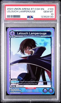 Union Arena Ue04Bt/Cgh Code Geass 103 Lelouch Lamperouge PSA 10 GEM MINT - Image 1