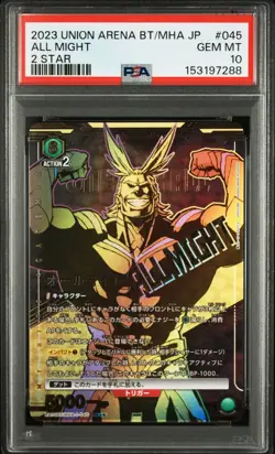 PSA10 UA10BT/MHA-1-045 SR 2star All Might My Hero Academia Union Arena Card - Image 1