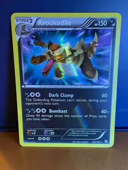 2012 Pokemon Krookodile 127/124 Dragons Exalted Set Holo Shiny Secret Rare - Image 1
