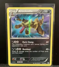 Pokemon TCG Krookodile Dragons Exalted 127/124 Regular Secret Rare - Image 1