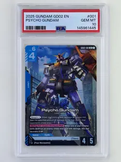 Psycho Gundam 2025 Gundam Dual Impact English #GD02-001 TCG PSA 10 Card - Image 1