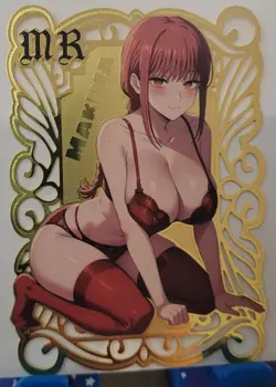 Makima Chainsaw man MR Goddess Story Limited GOLD METAL CARD Waifu #19/100 - Image 1
