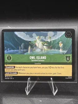 Owl Island Secluded Entrance 102/204 Cold Foil Disney Lorcana Azurite Sea Card - Image 1