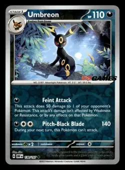 Umbreon 130/197 EB Games Stamped Aus Exclusive Holo Promo Pokemon Card - Image 2