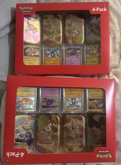 Pokemon 4 Mini Tins + 4 Promo Cards Bundle - 151 SAMS CLUB EXCLUSIVE [lot of 2] - Image 1