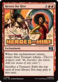 ~ Heroes for Hire ~ NM Foil ~ Commander: Marvel Super Heroes ~ MTG ~ - Image 1